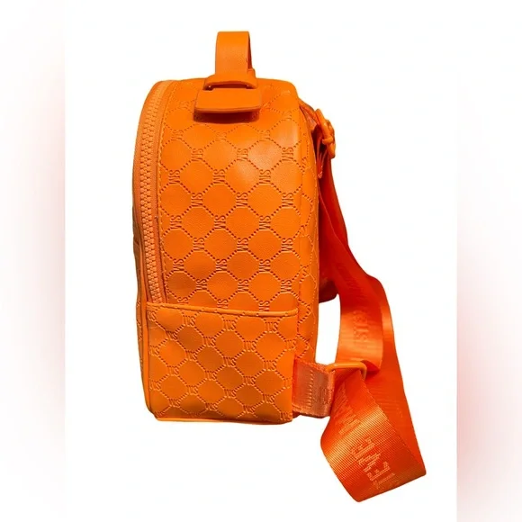 Steve Madden NWT Fun for Halloween? SM Logo Mango / Orange Backpack Bag (P051) - Picture 5 of 10